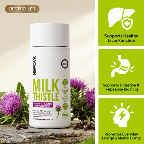 Hepova™ Milk Thistle Liver & Bloat Support