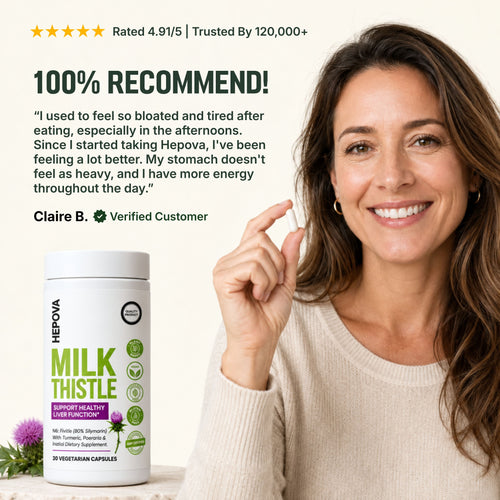 Hepova™ Milk Thistle Liver & Bloat Support
